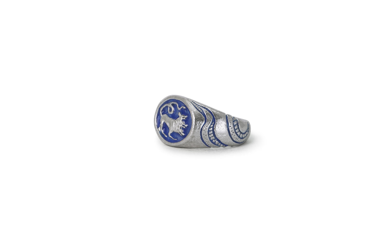 CERBERUS | CARVED SILVER SIGNET RING