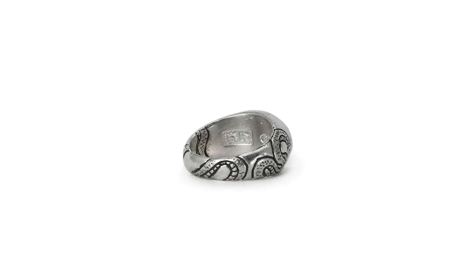 CERBERUS | CARVED SILVER SIGNET RING