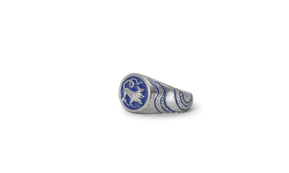 CERBERUS | CARVED SILVER SIGNET RING