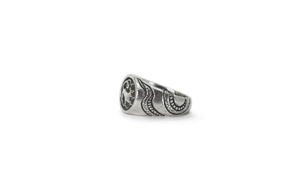 CERBERUS | CARVED SILVER SIGNET RING