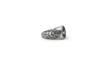 CERBERUS | CARVED SILVER SIGNET RING